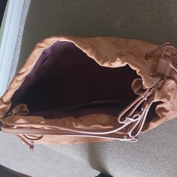 NINE WEST STUDIO, Vintage Suede lether bag, cinnamon color. Great condition - Picture 8 of 12